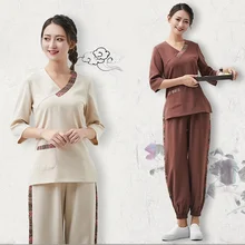 Новое поступление спа тайская Массажная форма косметолога одежда скрабы медицинская форма женская униформа для салонов красоты DD2213