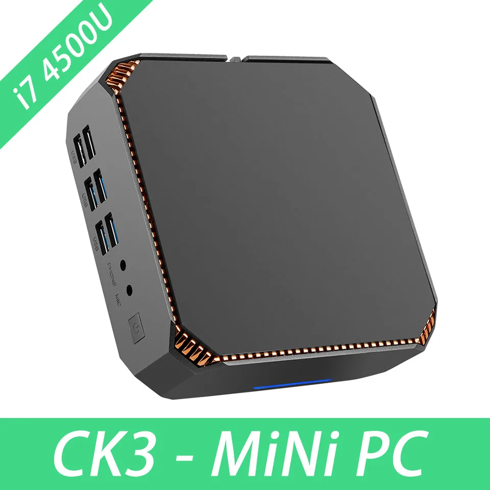 CK3 Core i7 Mini PC Windows 10 мини-ПК с Linux настольный компьютер HTPC Win10 с Intel Core i7 4500U 1,8 ГГц WIFI2.4G и 5G HDMI DP VGA