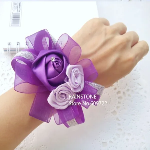 

Mix 2014 New Romantic Wholesale Prom Rose corsage Wrist Flower Brides Accessories 5 Color FL1321 Boutonniere