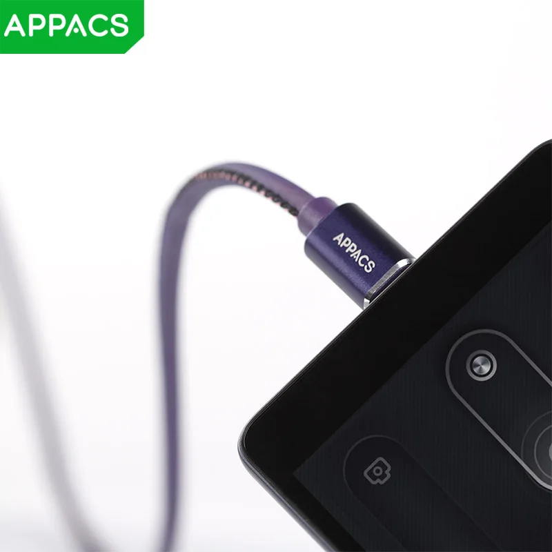 APPACS 1 м usb type-C кабель для зарядки телефона с горячим ощущением температуры зондирования Обесцвечивающий кабель для передачи данных USB-C для Xiaomi 4C huawei P9 Letv