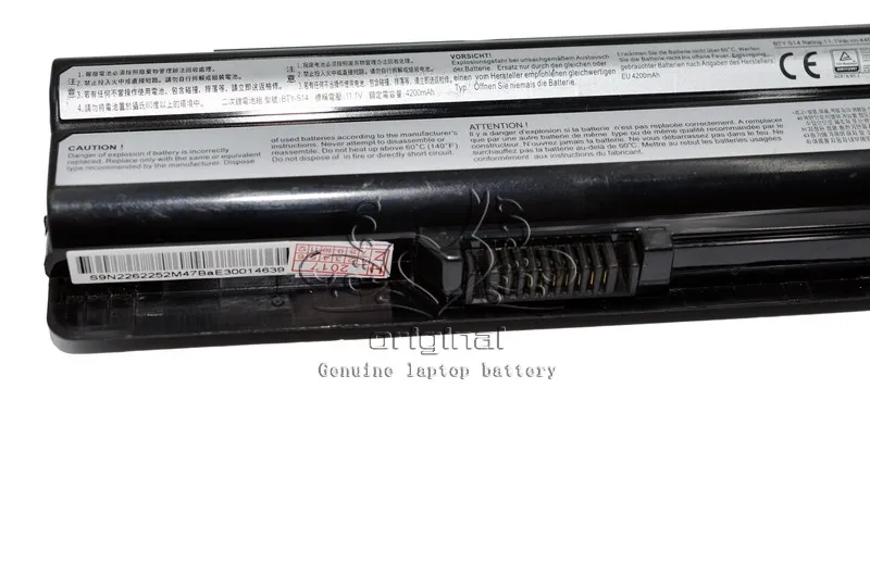 JIGU BTY S14 S15 Оригинальный аккумулятор для ноутбука MEDION Akoya Mini E1311 E1312 E1315 P6515 MD97125|original