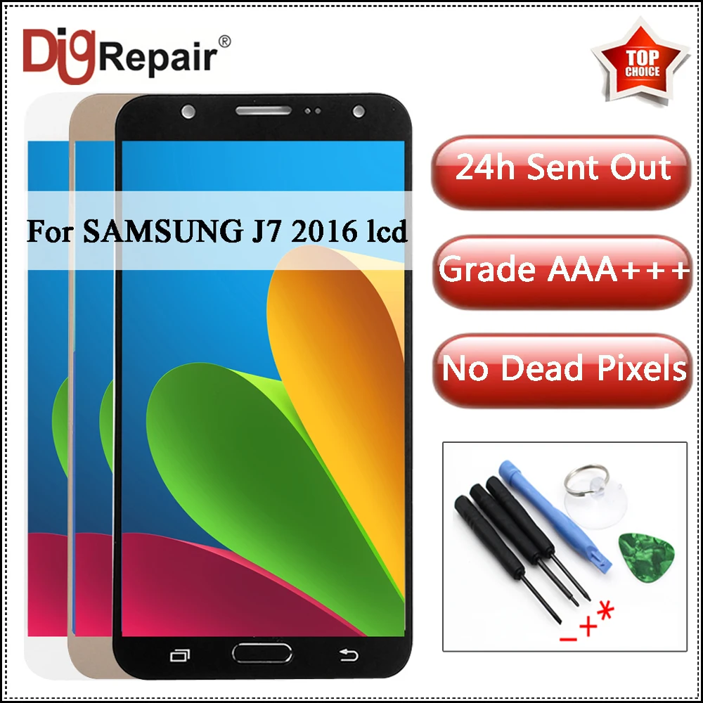 

J710 lcd For Samsung galaxy J7 2016 lcd J710 J710F/FN J710M J710H Display Touch Screen Digitizer AAA For Samsung J7 2016 lcd