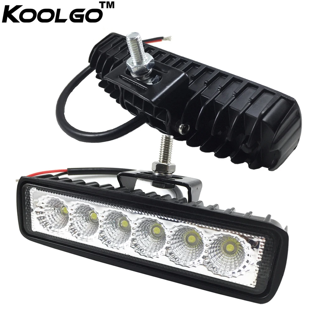 

1Pcs 2Pcs 18w DRL LED Spot Flood Work Light Worklight 9-32V 4WD 12 volt led work lights for Off Road Vehicle SUV car trucks