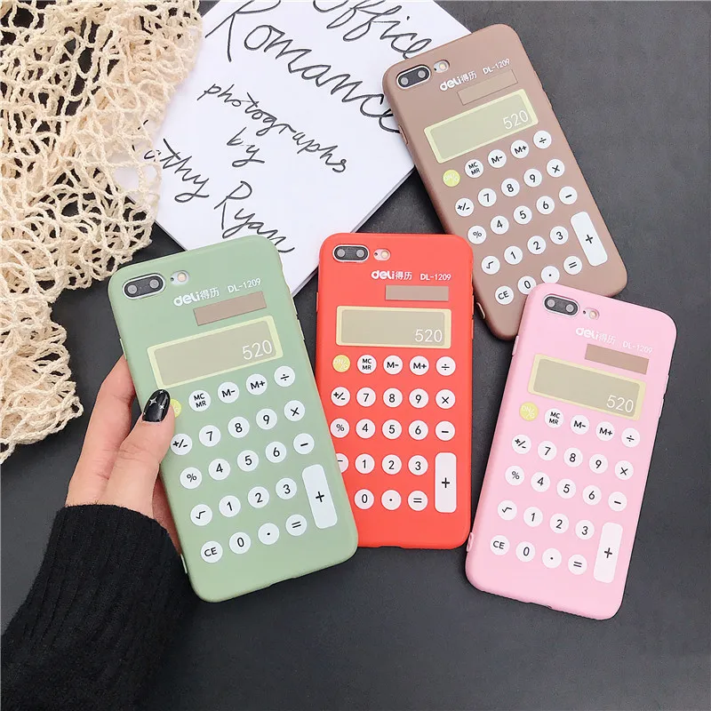 

Summer Day Calculator Patterned Case for Apple iPhone XR XS X 6S 7 8 Plus Colorful Calculator Patterned Cover for iPhone XS Max
