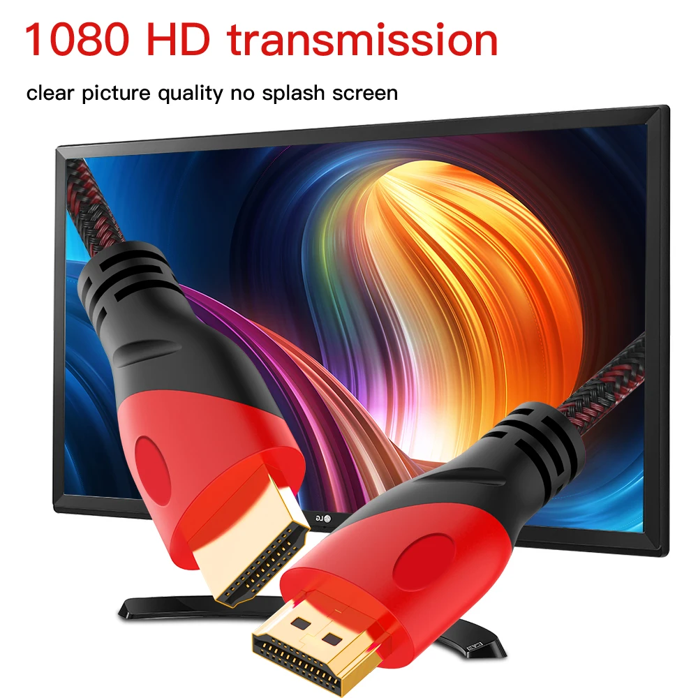 Высокоскоростной HDMI кабель позолоченное соединение с Ethernet 1080P цифровой кабель для HDTV, 0,5 м, 1 м, 1,5 м, 1,8 м, 3 м, 5 м, 10 м