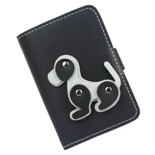 20 карт держатель Женский бумажник на застежке Пряжка Бизнес кредитный банк футляр для удостоверения личности Держатели из искусственной кожи прекрасный Рисунок собаки девушки кошелек сумка
