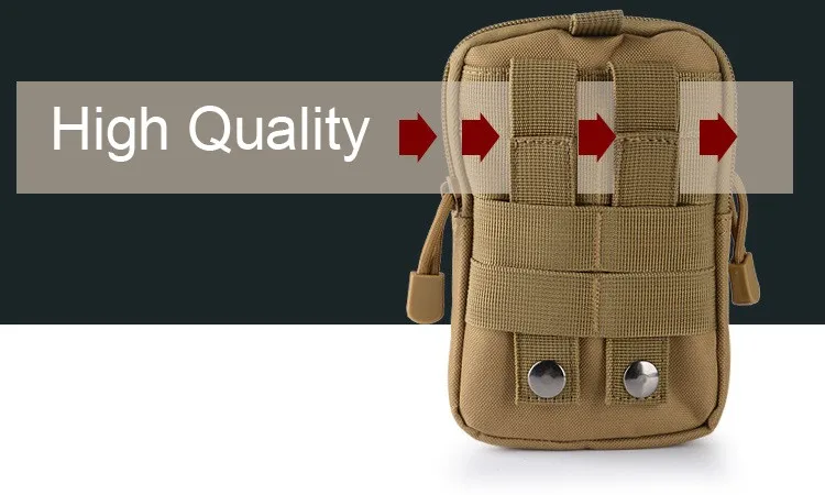 Outdoor Camping Climbing Bag Tactical Military Molle Hip Waist Belt Wallet Pouch Purse Phone Case for iPhone 7 for Samsung 14