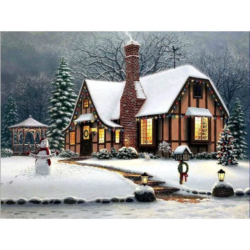Diamond Painting Beautiful Snow Winter Landscape Diamond Embroidery All Drill Rhinestone Mosaic Picture YY Diamond Painting Beautiful Snow Winter Landscape Diamond Embroidery All Drill Rhinestone Mosaic Picture YY