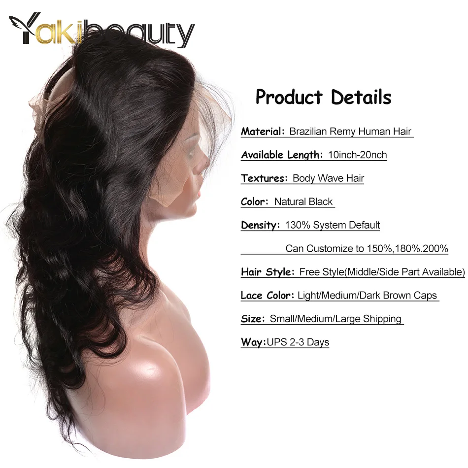 360 Lace Frontal Wig Pre Plucked With Baby Hair Peruvian Body Wave Lace Front Human Hair Wigs For Women Natural Black Remy Hair (7)