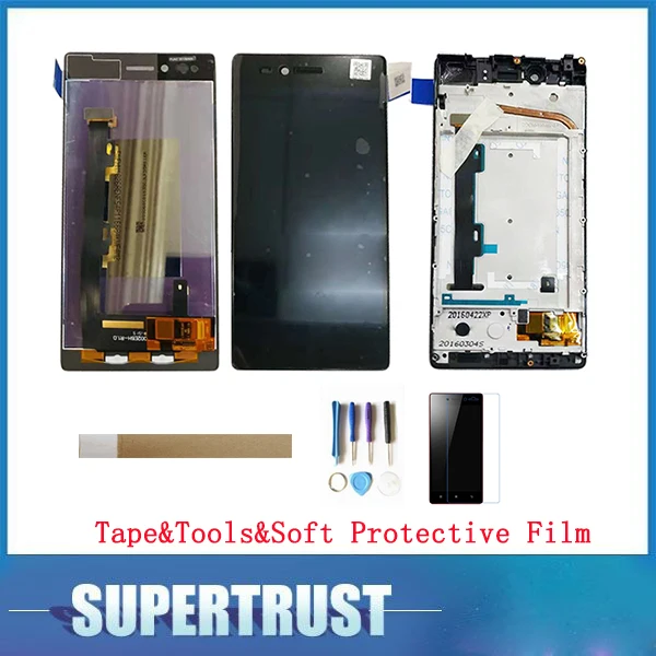 

5"For Lenovo Vibe Shot Z90 A40 Z90-3 Z90-7 With frame without frame LCD Display Touch Screen Black with kit