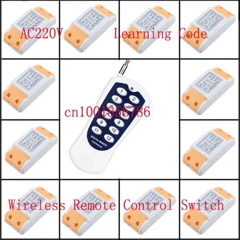 

220V 12CH wireless remote control switch system 12 Receiver &1 Transmitter smart home Learning code adjustable control z-wave
