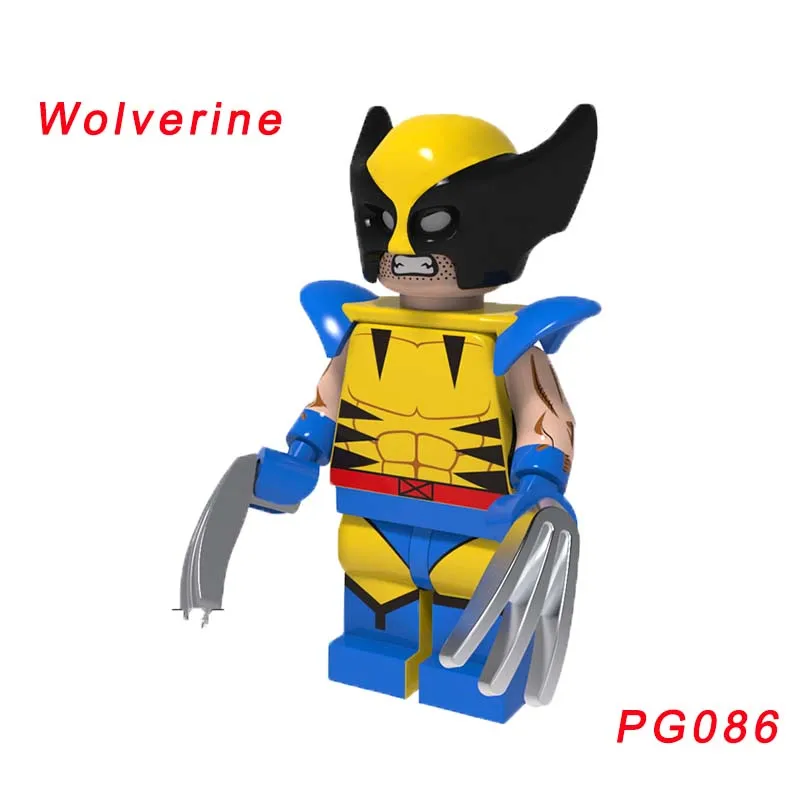 

Pg086 Super Heroes Legoings X-Man Wolverine Batman Magneto Loki Bricks Assemble Building Blocks Children Education Gift Toys