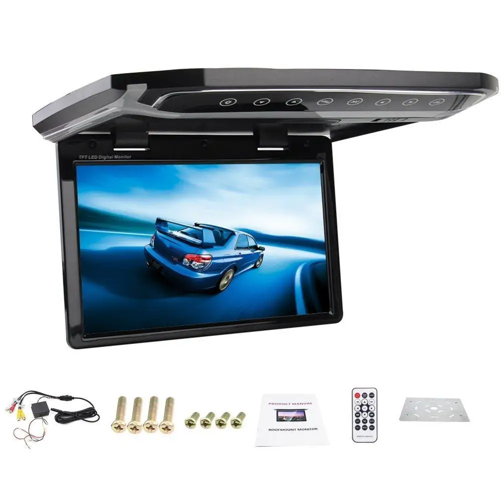 New 12.1 inch USB SD HDMI FM Car 1080P Car Roof Mount Monitor/Flip down
