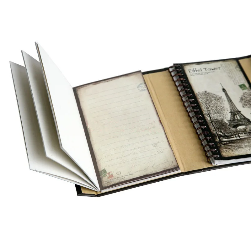 Creative Vintage Three Fold Notebook Classic Student Mini Eiffel Tower Portable Notepad Diary Planner Memo Pad(Style Random) Creative Vintage Three Fold Notebook Classic Student Mini Eiffel Tower Portable Notepad Diary Planner Memo Pad(Style Random)