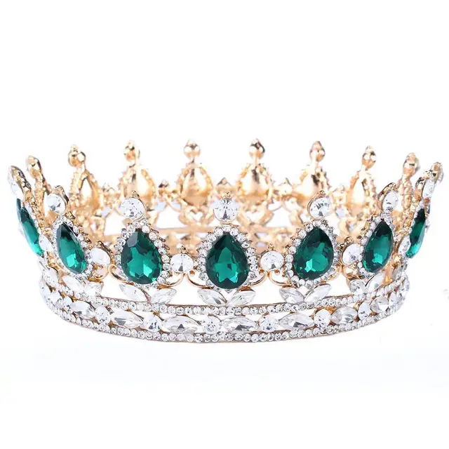 2017 Cor De Ouro De Cristal Verde Chic Régio Real Sparkly Pedrinhas