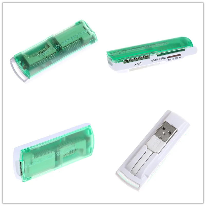 

1Pc Multi-Card Reader Mini Micro SD SDHC MS SD TF for laptop notebook tablet pc USB 2.0 all in 1 Multi in one Memory Stick