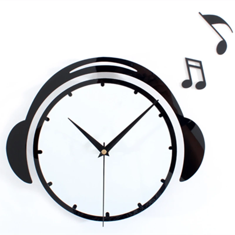 DIY acrylic wall clock 12 inch Large wall decoration clock livingroom hanging clock Music theme