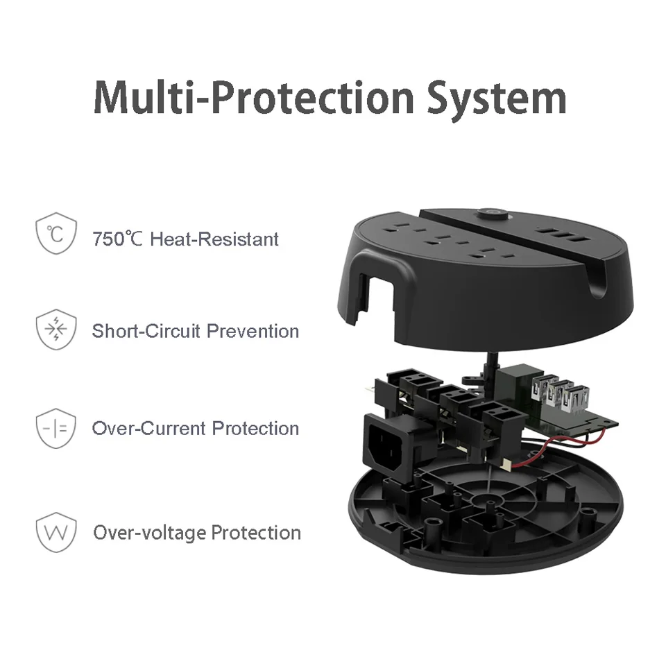 NTONPOWER ODY Port USB удлинитель для путешествий США электрическая розетка 3 розетки