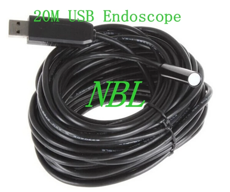 Mini 2MP PAL Pinhole USB endoscopio 6 * LED 1/6 VGA CMOS 1600*1200 HD impermeable 20M 9mm alambre e
