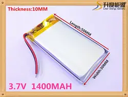 Li-po лучший бренд батареи 3,7 V литий-полимерная батарея 1400 mah батарея 103050 игрушка Точка A gps-навигация продукты