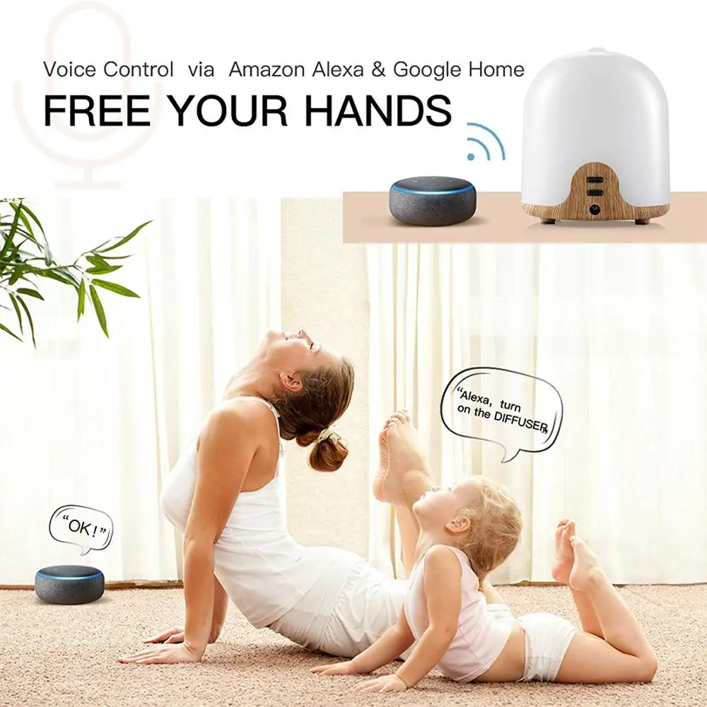 GX. Diffuser WIFI APP Smart Aroma Голосовое управление ароматерапия диффузор ультразвуковой