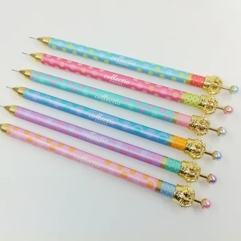 

(30 Pieces/Lot) Novelty Wave Point Crown 0.5mm Metal Mechanical Pencil With Leads Kawaii Korean Pencils For School Kids U7028