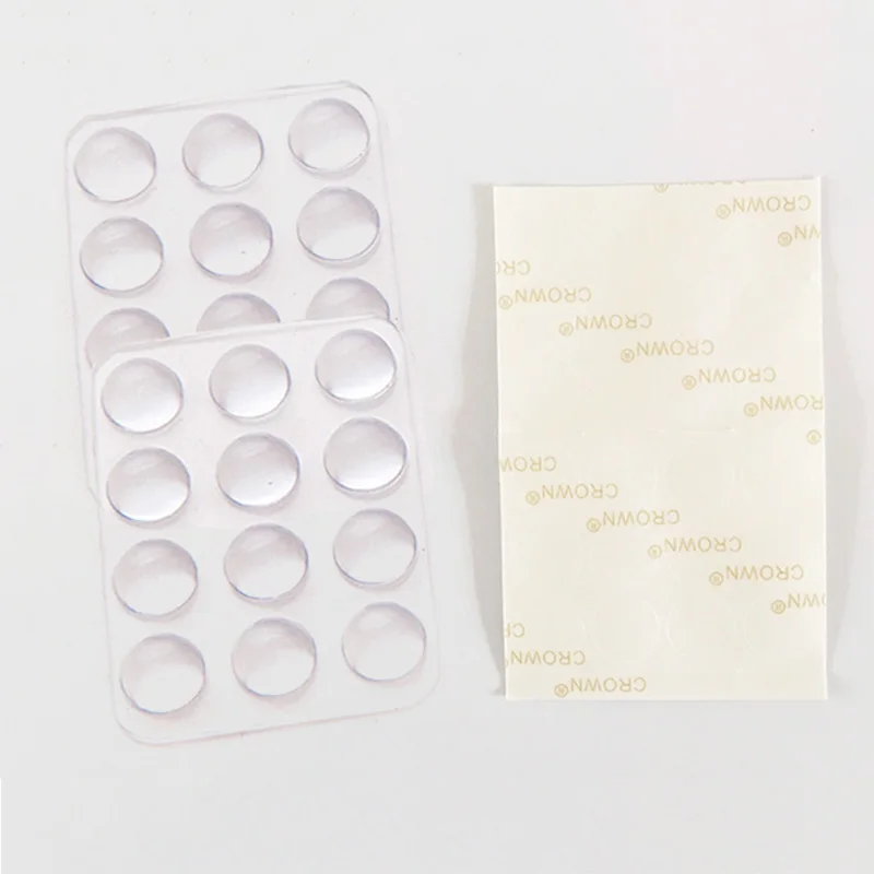 Коллоидные частицы анти-столкновения прозрачный 24 шт дверной коврик круговой лаборатории Резиновый Бампер