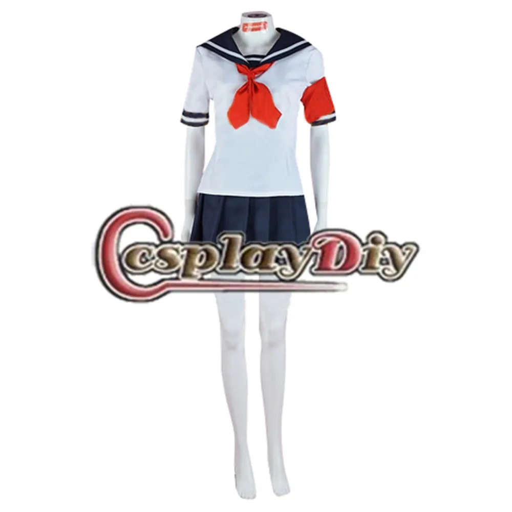 Cosplaydiy японская игра Yandere симулятор ока костюм для взрослых женщин Хэллоуин