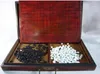 Wholesale cheap Chinese Go Game Set Leather Box Goban Board and Stones 6
