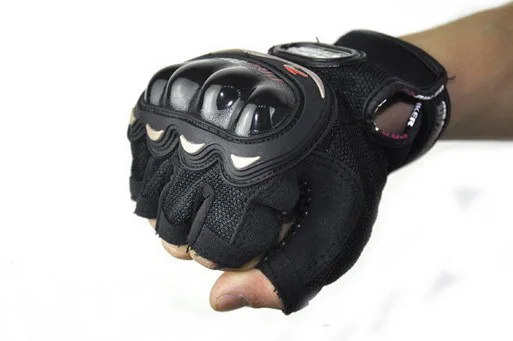 Профессиональные байкерские перчатки для верховой езды с полупальцами рыцарские/мотоциклетные защитные летние перчатки