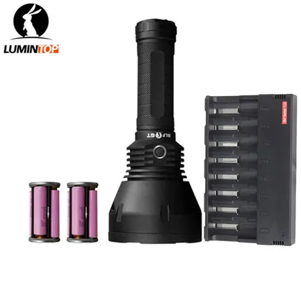 LUMINTOP BLF GT супер яркий фонарь 12В CREE XHP35 Hi Светодиодный max 2000 люмен луч расстоянии 2000 метров уличный поисковый фонарь - Испускаемый цвет: GT batteries charger