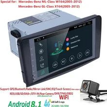 Оптовые продажи! 2Din 9 дюймов Android8.1 автомобиля NO-DVD плеер для Mercedes Benz/ML/GL CLASS W164 ML350 ML500 GL320 Canbus 4 GWifi gps радио