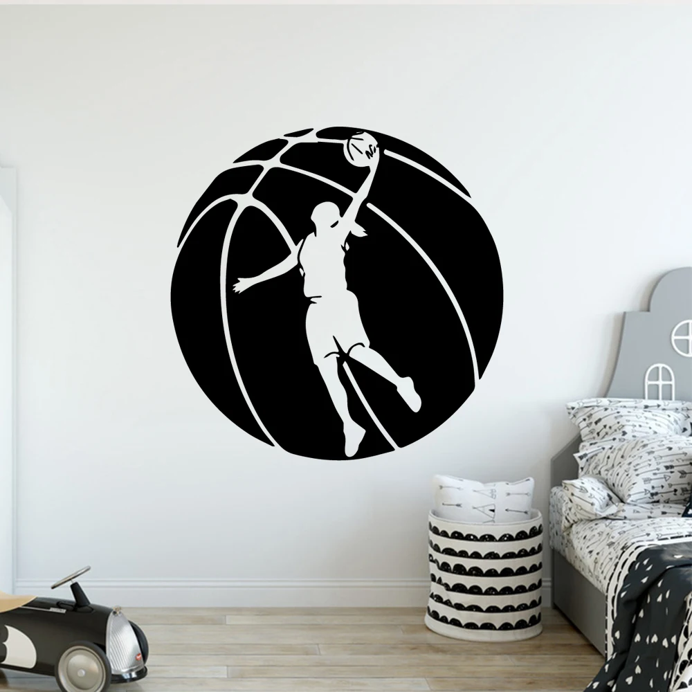 

Free shipping basketball Wall Stickers Modern Fashion Wall Sticker For Kitchen Restaurant Decoration Accessories