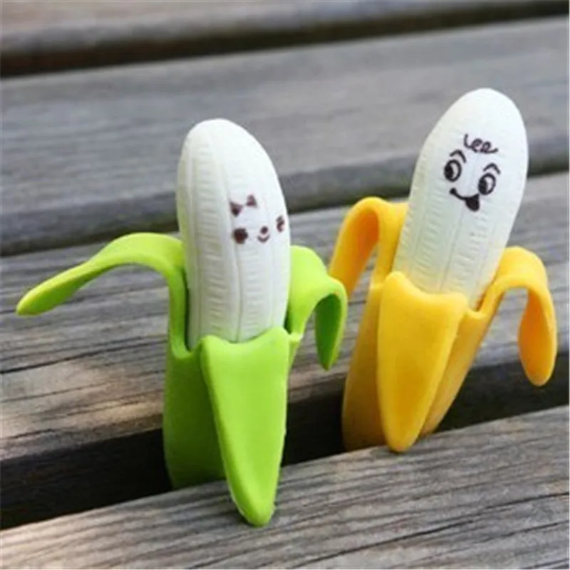 DL D621 banana rubber 2 price students rubber cartoon lovely banana