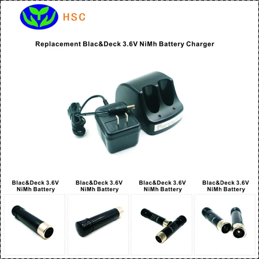 HSC_BD-CH01 3,6 В Замена Зарядное устройство для зарядки для B& D VP143 VP110 VP100 3,6 V VersaPak Батарея