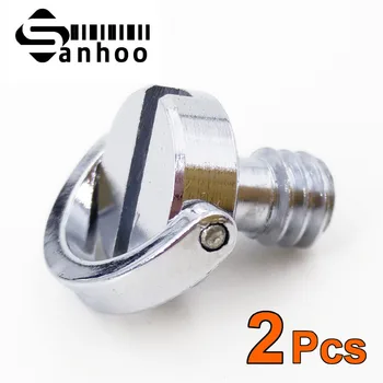 

2pcs High Quality Female Silver 1/4" D ring Screw Convert Stainless Steel For Tripod Quick Release Plate Camera accessories