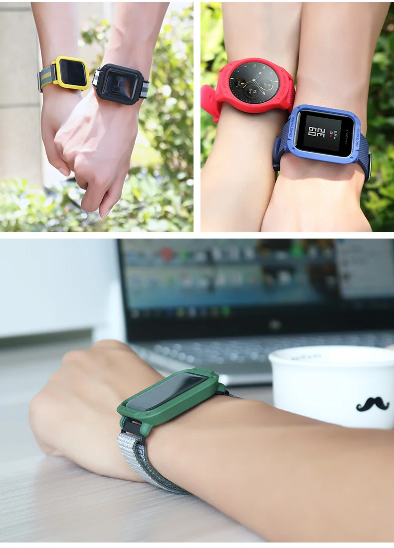 Amazfit Bip чехол PC Защитная крышка для Xiaomi Huami бампер Оболочка Легкий Смарт-часы аксессуары Молодежные красочные