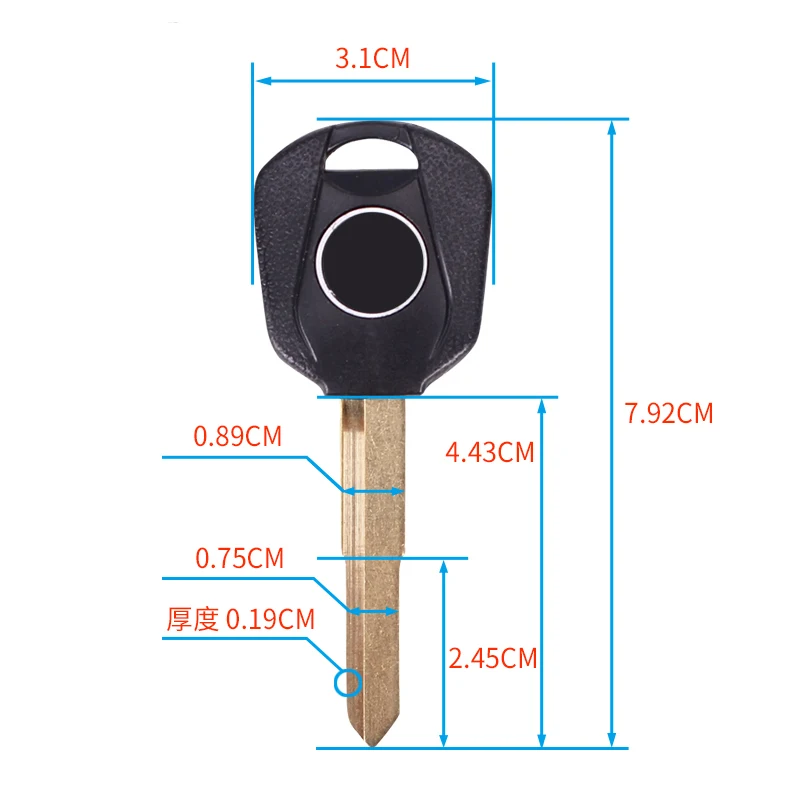 Ключи мотоцикла однотонный необработанный для ключей лезвия для HONDA CBR 600 900 929 954 1000 CB400 VTEC CB1300 hornet 600 CBR 250 400 VFR 400
