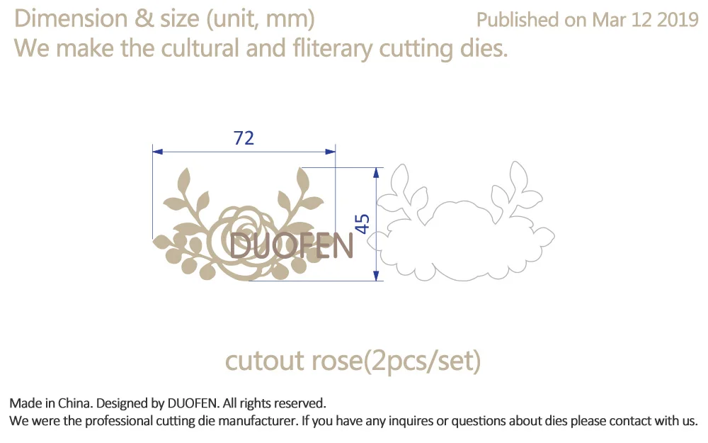 DUOFEN металлические Вырубные штампы с твердым контуром и детальными розами трафарет для тиснения DIY скрапбукинга бумажный альбом Новинка