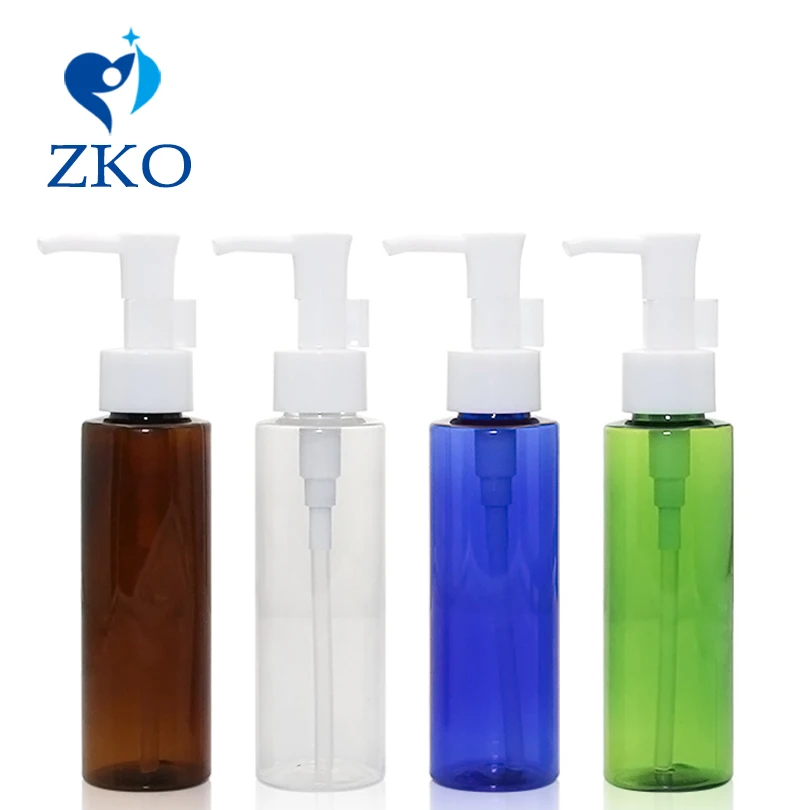 

1 pcs Free Shipping 100ml plastic bottle oil lotion pump refillable bottle