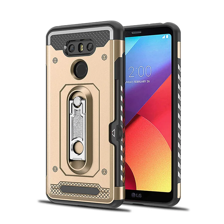 Для LG G6 G7 G8 Чехол Прочный Гибридный матовый противоударный силиконовый чехол для LG V30 V50 Q6 Q8 чехол стойка с карманом для карт