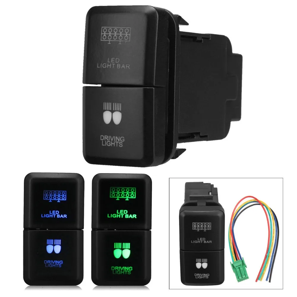 

Driving Light Dual LED Car Switch Push Button for Toyota Landcruiser Hilux Prado