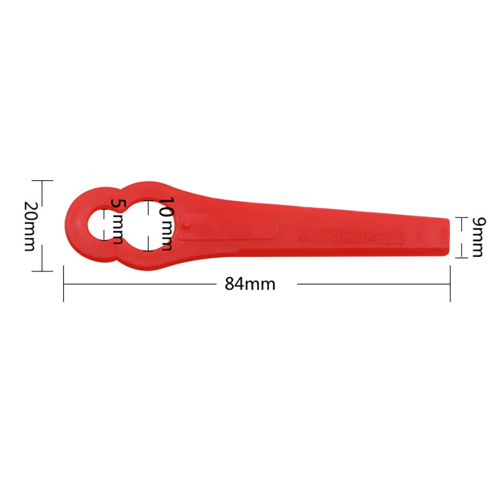 10 шт. пластиковое Сменное лезвие газонокосилки подходит для искусственная трава лезвия триммера Замена косилки для беспроводной триммер травы - Цвет: red 10x5mm