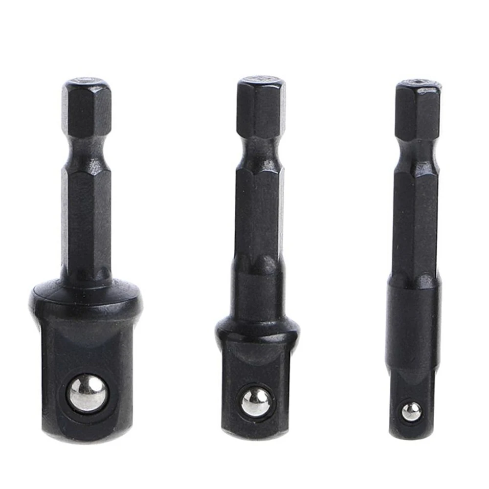 

1/4 3/8 1/2Inch Hex Shank Socket Adapter to Impact DriverDrillBit 3pcs/set