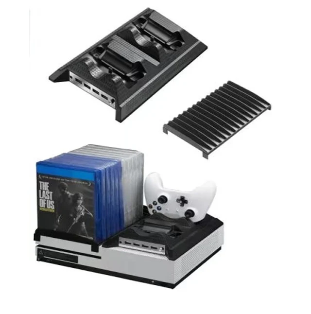 Для Xbox One Slim ONE S Подставка для хранения охлаждающий вентилятор игровой CD диск контроллер для хранения зарядная док-станция аксессуары для игр