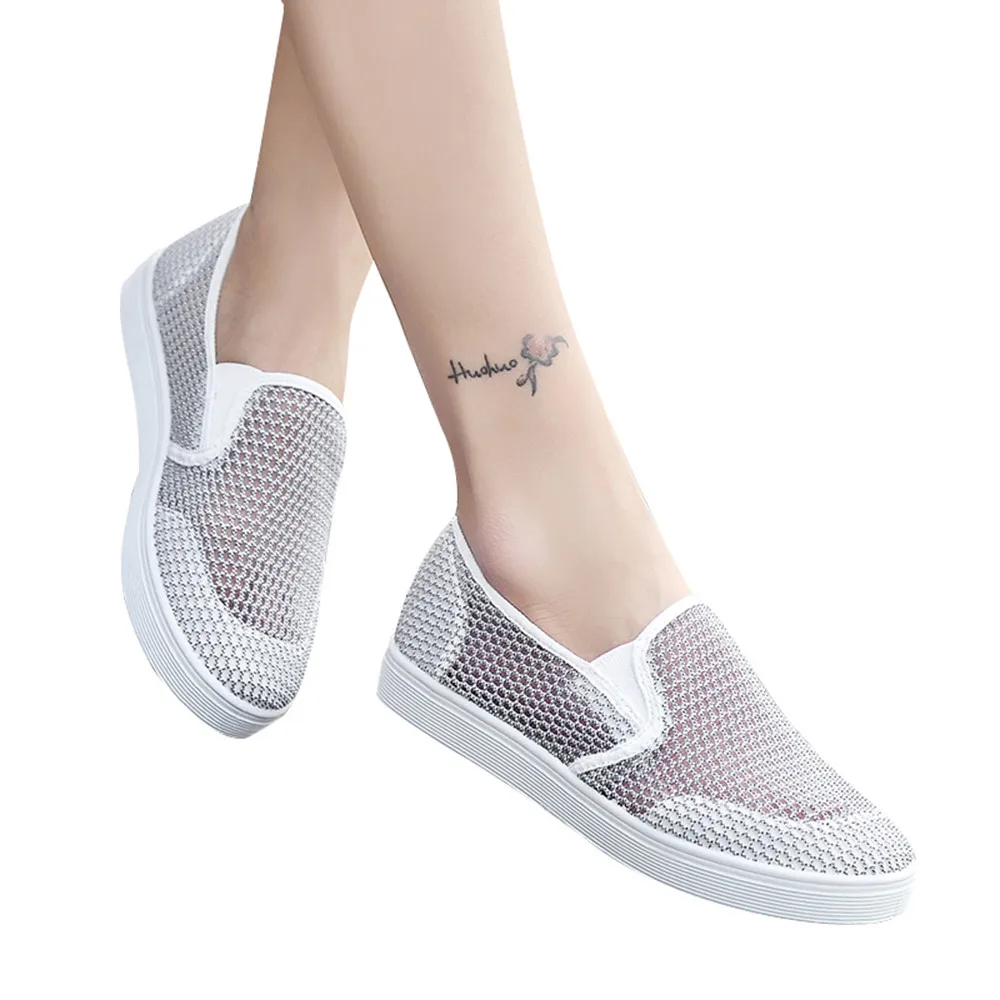 

sneakers for women tenis feminino casual Sneakers Hollow Soft Shoes Mesh Breathable Flat Casual Shoes #TX4