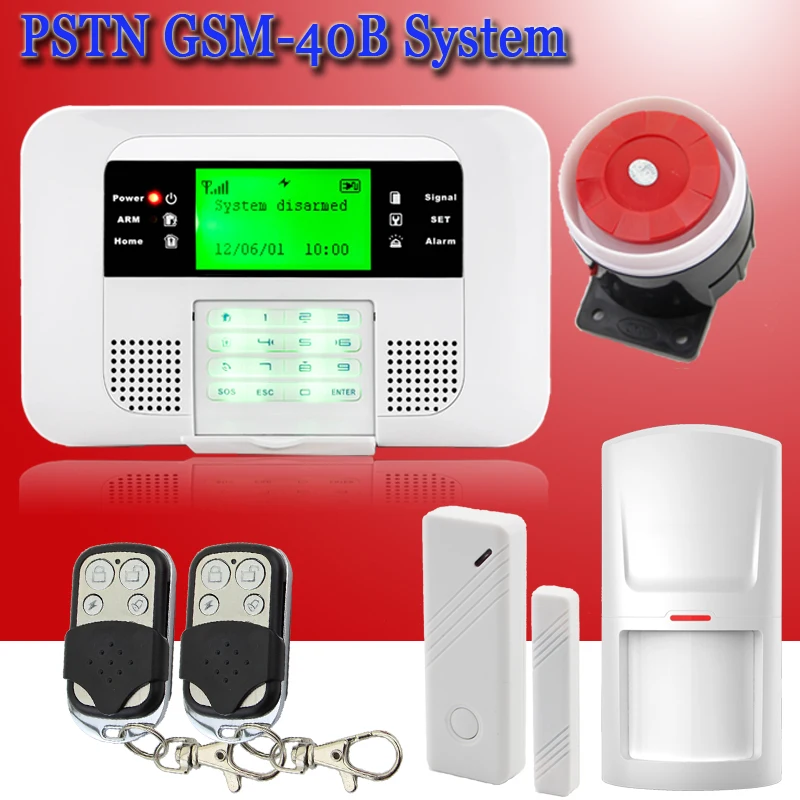 

Hot Selling new Built-in antenna sensor Wireless LCD GSM PSTN Dual Network Alarm System For home Burglar Alarm System Auto Dial