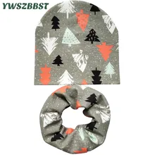 Baby Hats for Girls Cartoon Print Kids Hat Baby Boy Hat Cotton Children Scarf Collar Infant