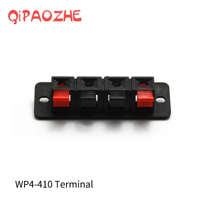 

5Pcs Spring Clip Speaker Terminal Board 4 Ports Binding Post Connector Socket
