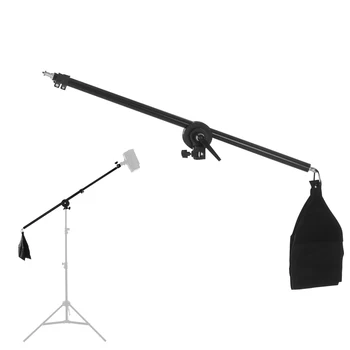 

75-140cm 30"-55" Studio Photo Telescopic Boom Arm Camera Cross Arm Bracket with Sandbag for Studio Flash/ Speedlite